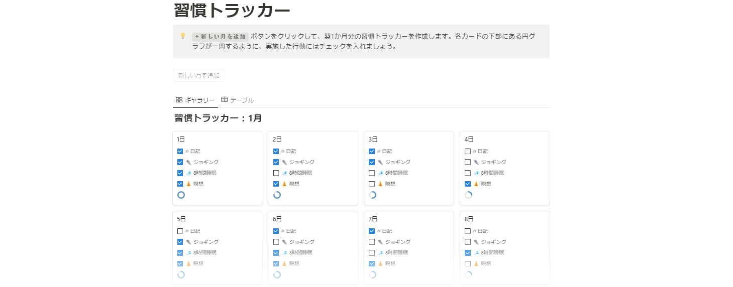 習慣トラッカーを使って習慣を一括管理