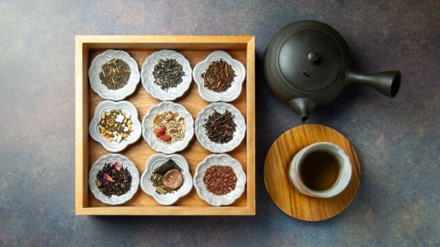 様々な種類のお茶