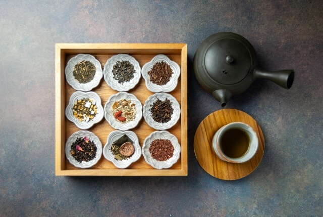 様々な種類のお茶