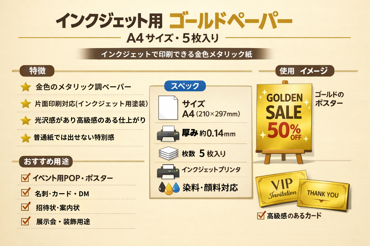 ゴールドペーパーの詳しい説明
