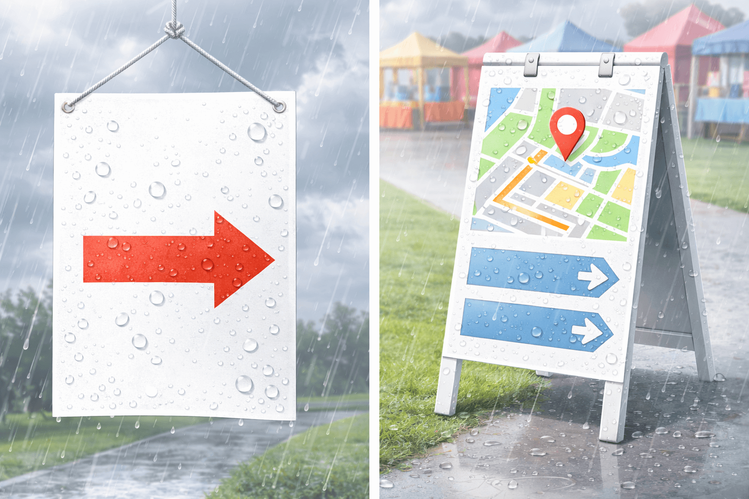 屋外掲示・簡易案内ツール