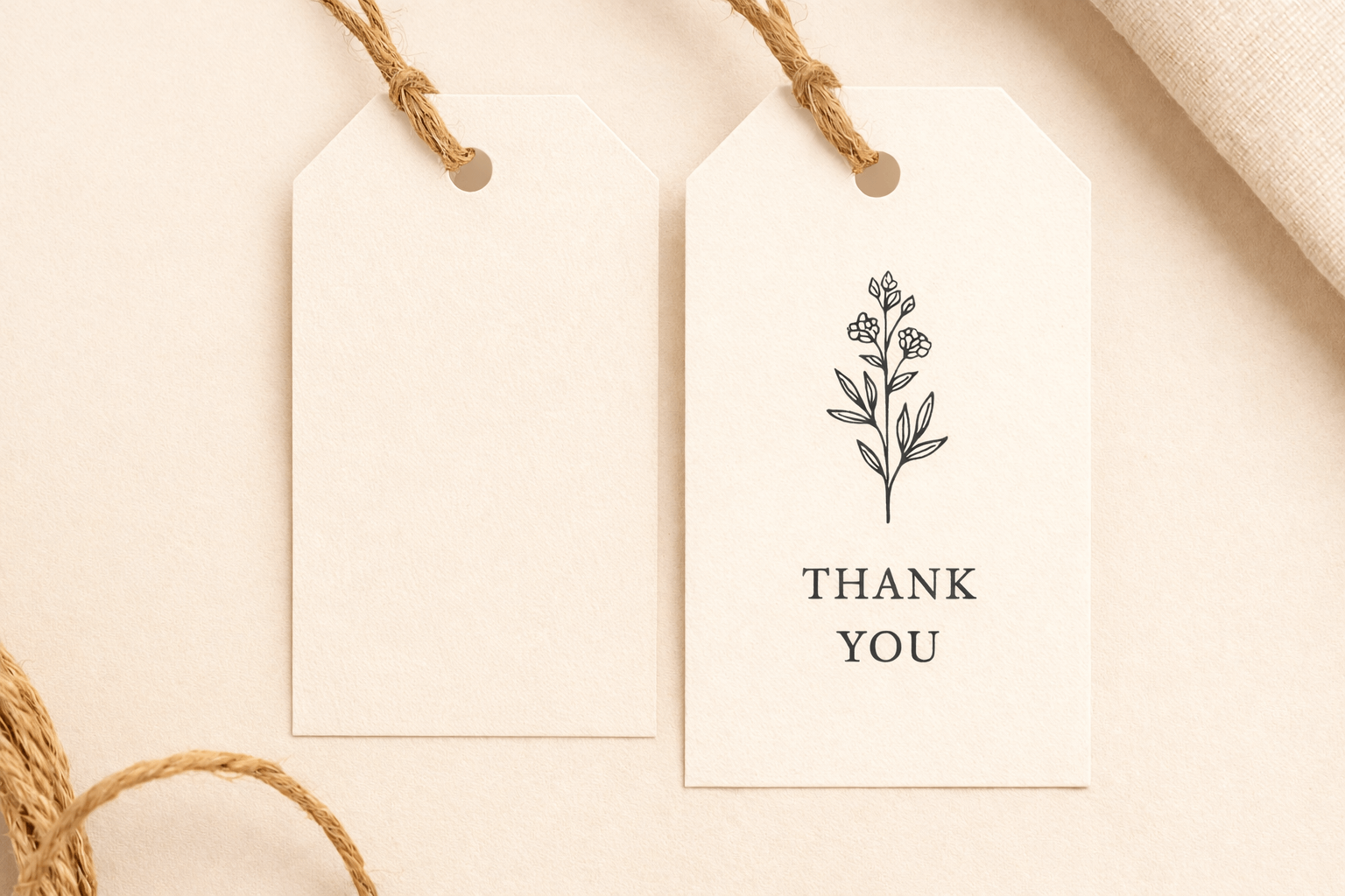 アパレルブランドの下げ札