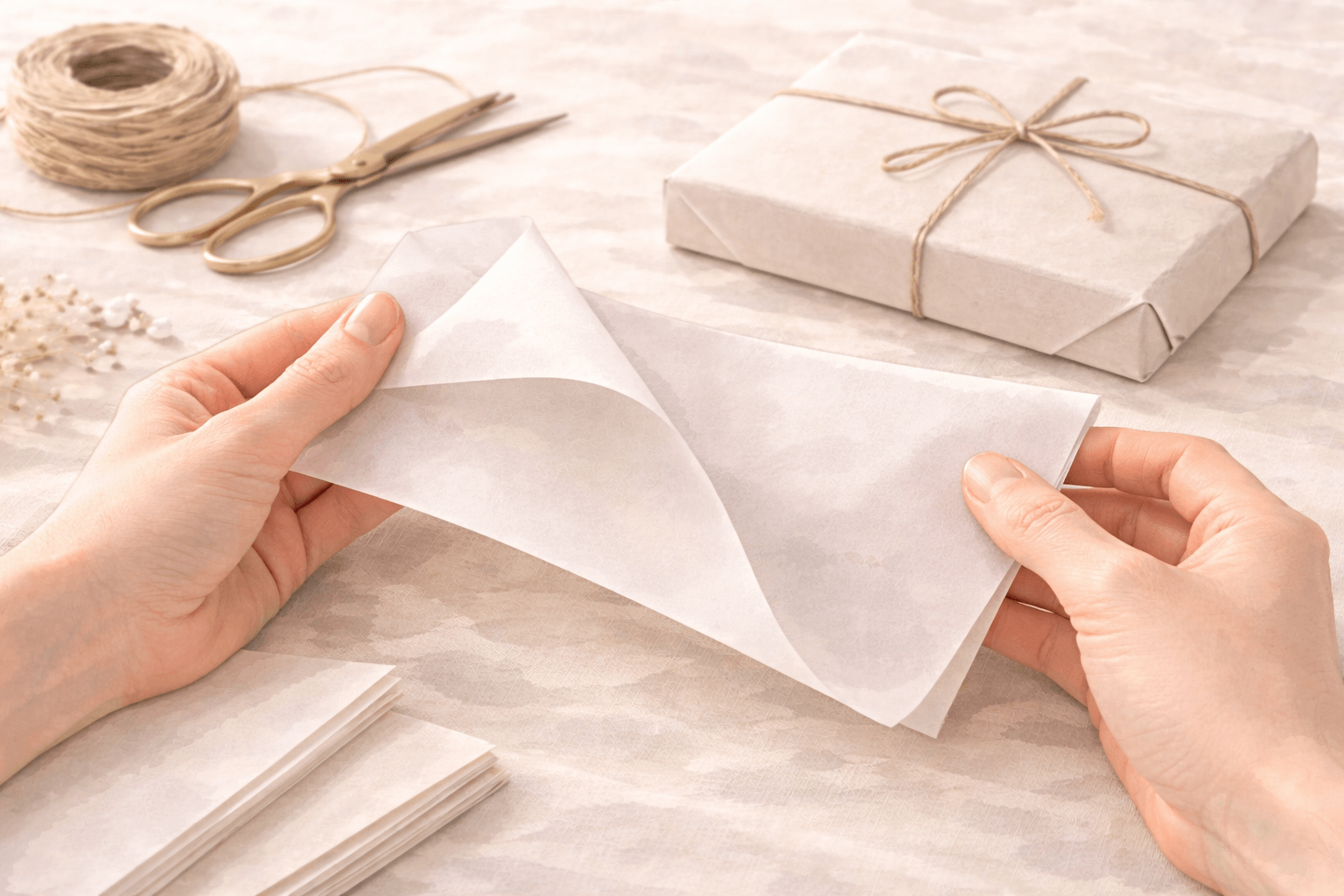 しなやかで扱いやすい<br>薄手の質感