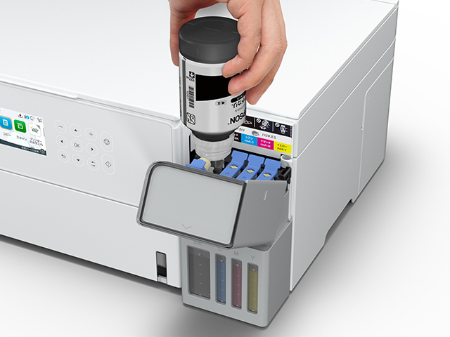 エプソンのプリンターEW-M638Tはインクボトル方式