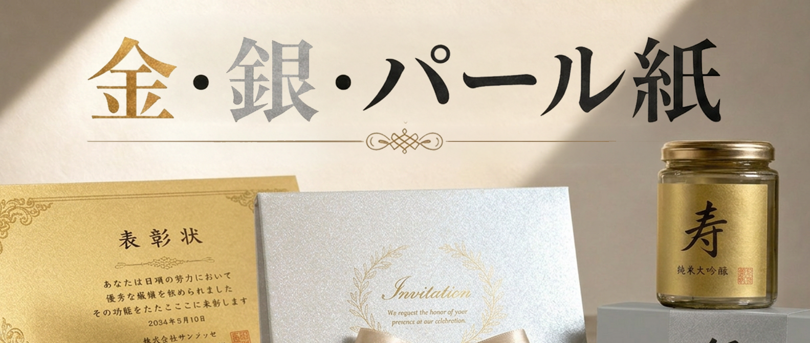 金・銀・パール紙特集 