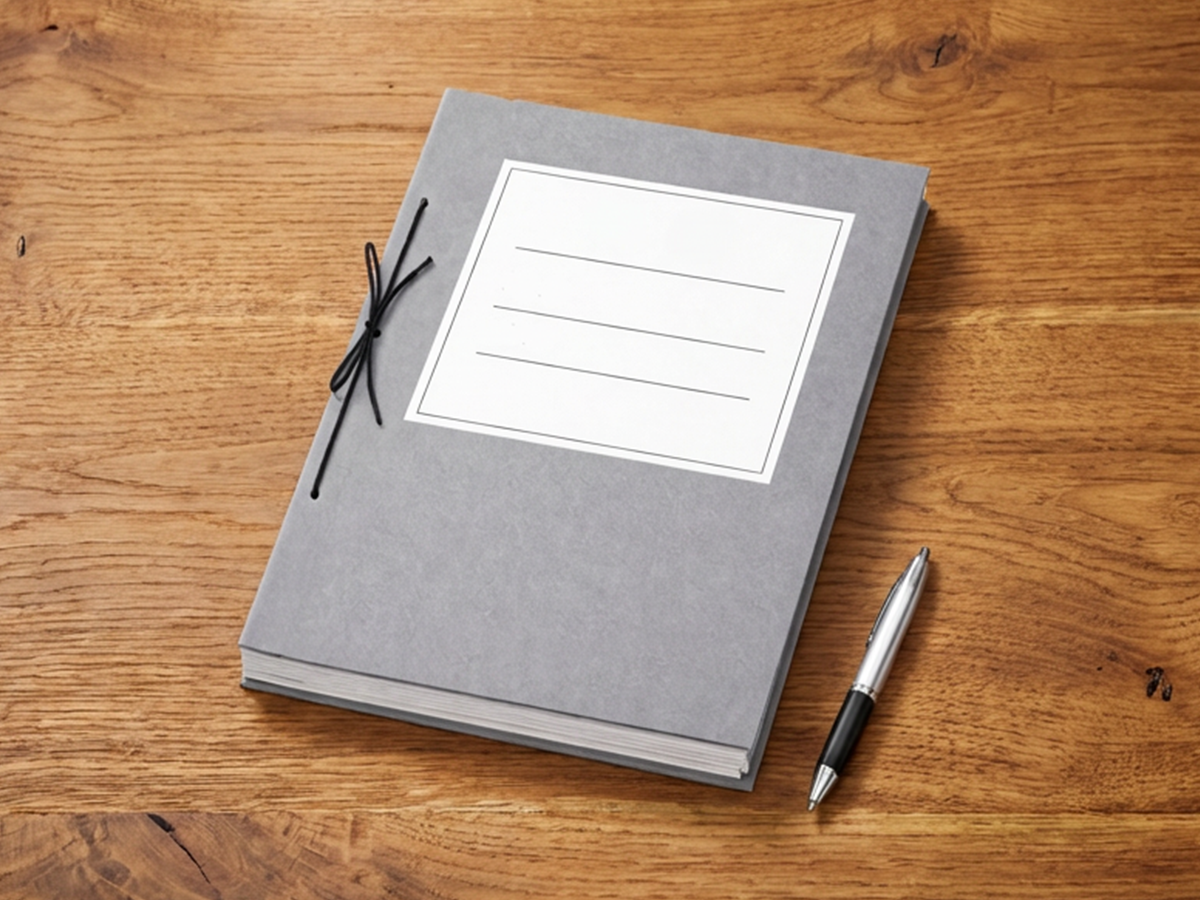 書類をまとめる板目表紙として