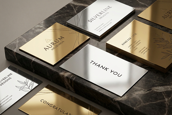 名刺・カードに最適なシルバー・ゴールドペーパー