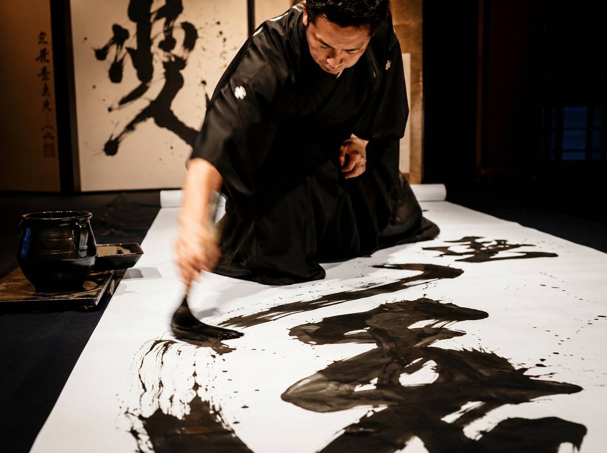 パフォーマンス書道・大型作品制作に