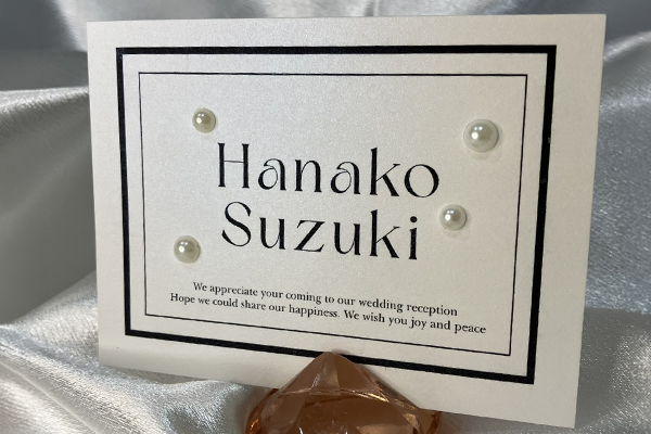 結婚式の紙メニューに最適なMSパール25