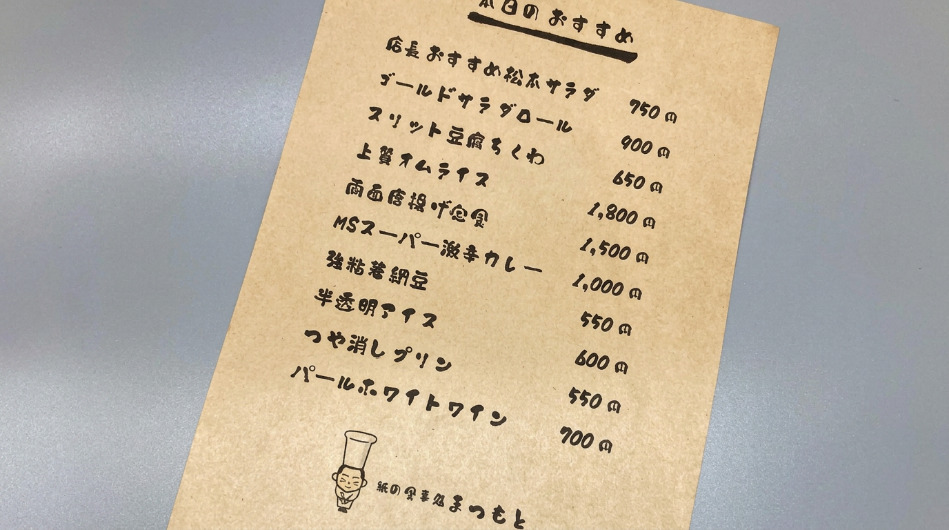 クラフト系ファンシーペーパーの活用イメージ
