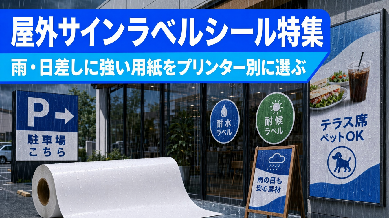 屋外サインラベルシール特集のアイキャッチ